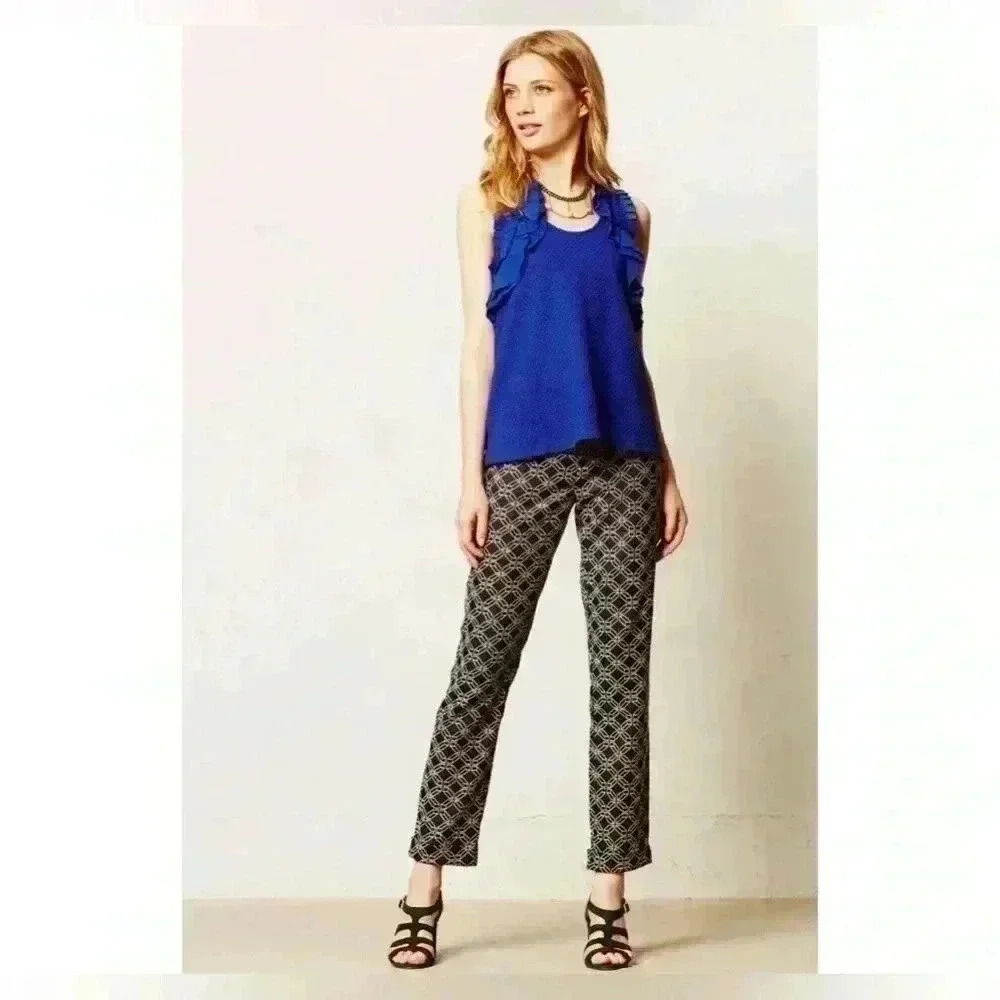 SOLD | Anthropologie Deletta Clemente Sleeveless Blouse | Size S | Royal Blue - Picture 3 of 11